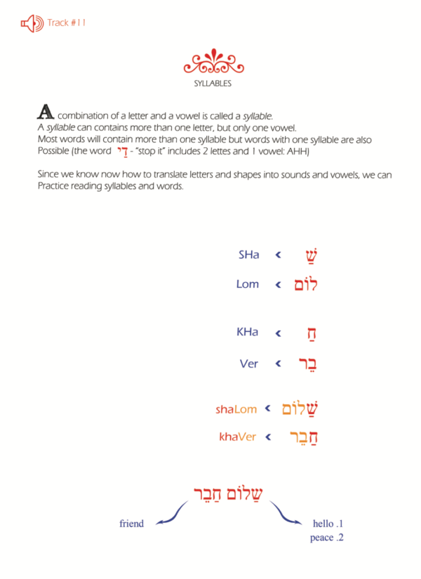 Reading & Writing in Hebrew